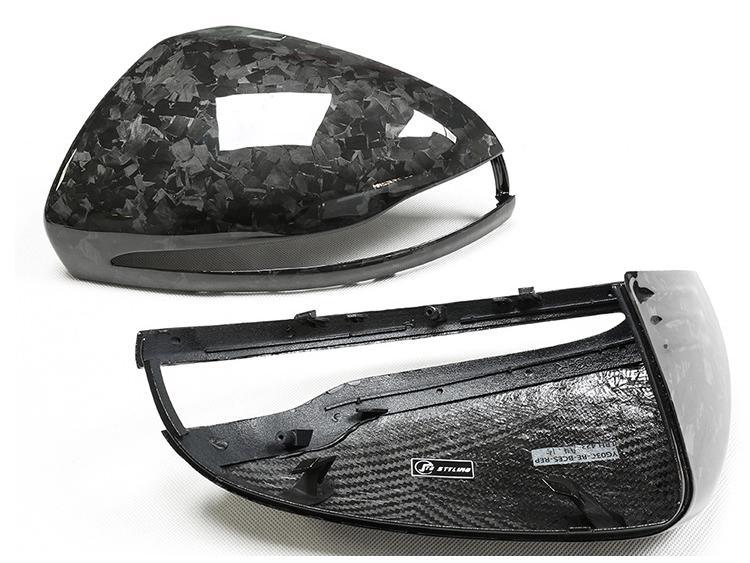 Накладка на зеркало заднего вида из сухого углеволокна для автомобилей с левым рулем Mercedes-Benz B, C, E, S, GLC, GLA, CLA, CLS, W205
