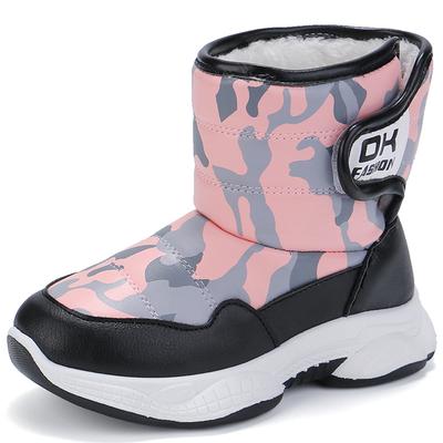 Мальчики и девочки Зимние плюс бархатные толстые теплые зимние хлопковые ботинки средние и большие детские зимние ботинки