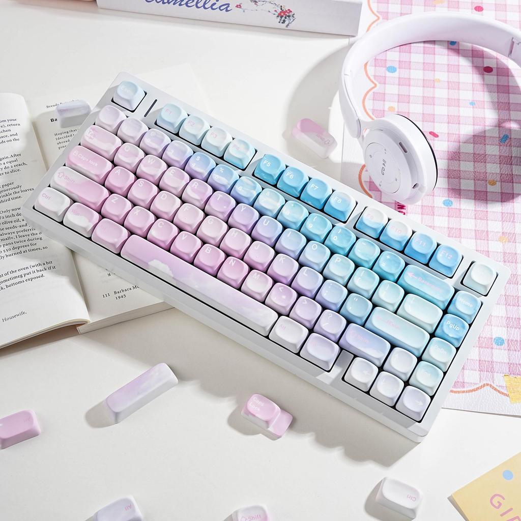 MOA Sky PBT Keycaps с сублимационной печатью: Арабский, Корейский, Немецкий, Французский, Испанский, Бразильский, Русский, Языки меньшинств