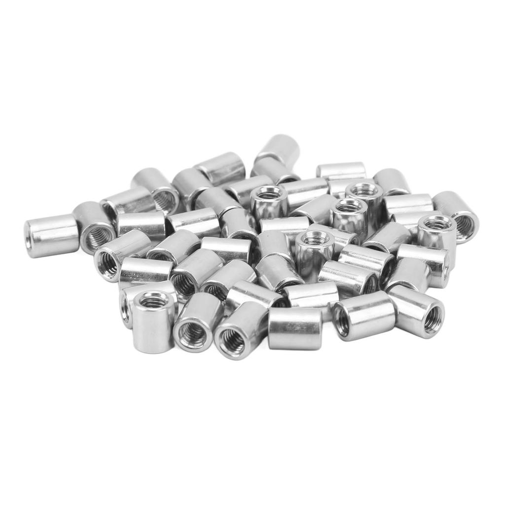 Набор круглых соединительных гаек 50 шт. M5 X 0.8 8 L10мм внутренняя резьба, нержавеющий комплект соединительных гаек для
