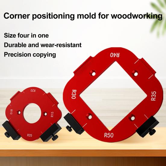 1/2 шт. Шаблоны для фрезерования угловых радиусов R10 R15 R20 R25 R30 R35 R40 R50 из алюминиевого сплава, быстросъемные шаблоны для фрезерных фрез со съемным зажимом
