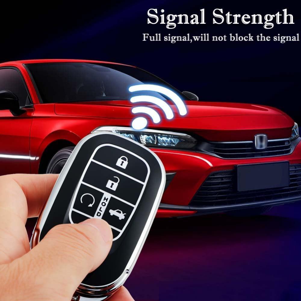 Подходит для брелка Honda (с цепочкой ключей), совместим с Accord Civic CR-V HR-V Passport Premium TPU брелок