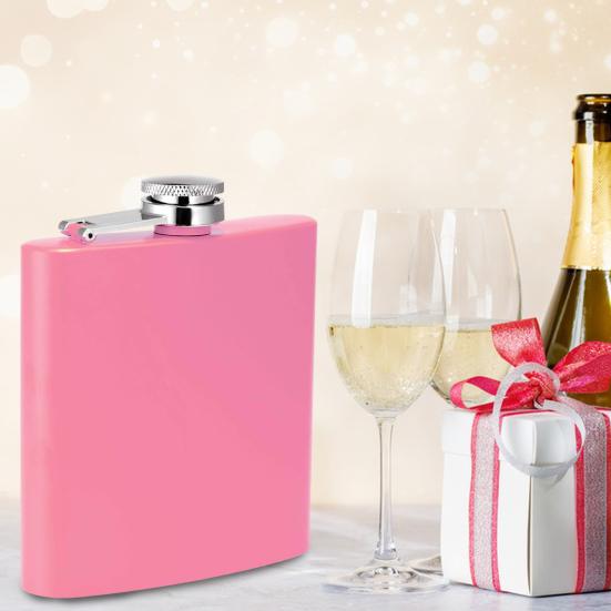 Фляжка из нержавеющей стали на 6 унций, матовая, герметичная, с воронкой, никогда не теряющаяся, портативная