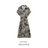 Kaslead New Arrival Women's Clothing Fashion Style Linen Blend Tropical Style Print Dress 1165116