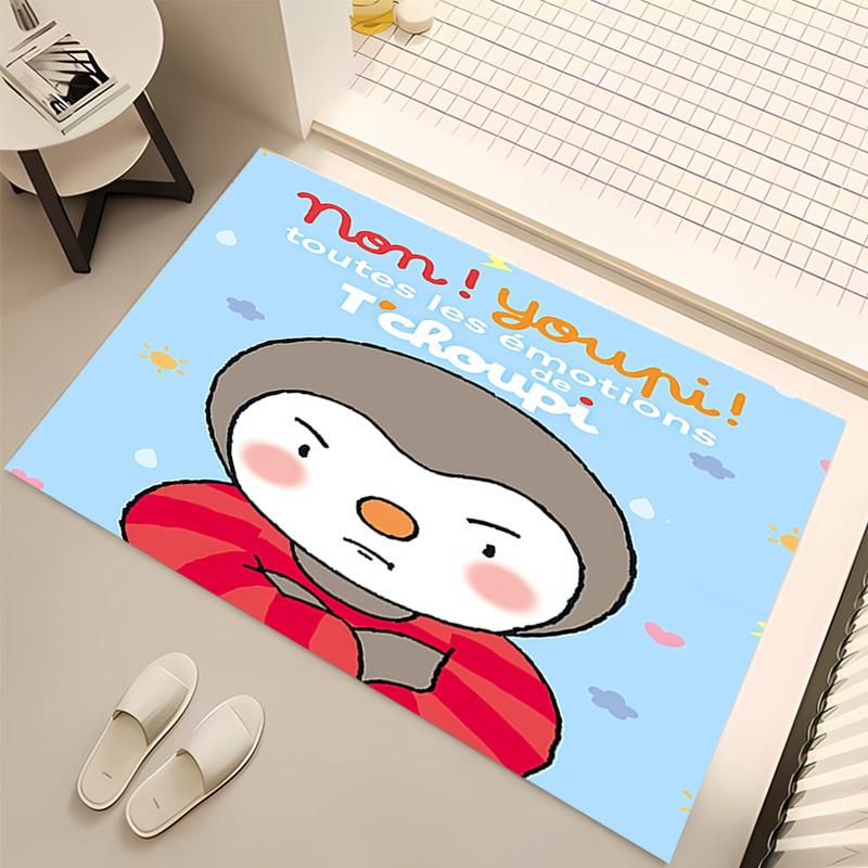 1pc Cartoon T-T'choupi Print Area Rug - Soft, Washable Non-Slip Indoor Mat, Living Room, Home Office Decorative Rug,Office Decorative