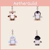 Sheep Otter Penguin Bear Plush Keychain Stuffed Doll Backpack Pendant Kids Gift