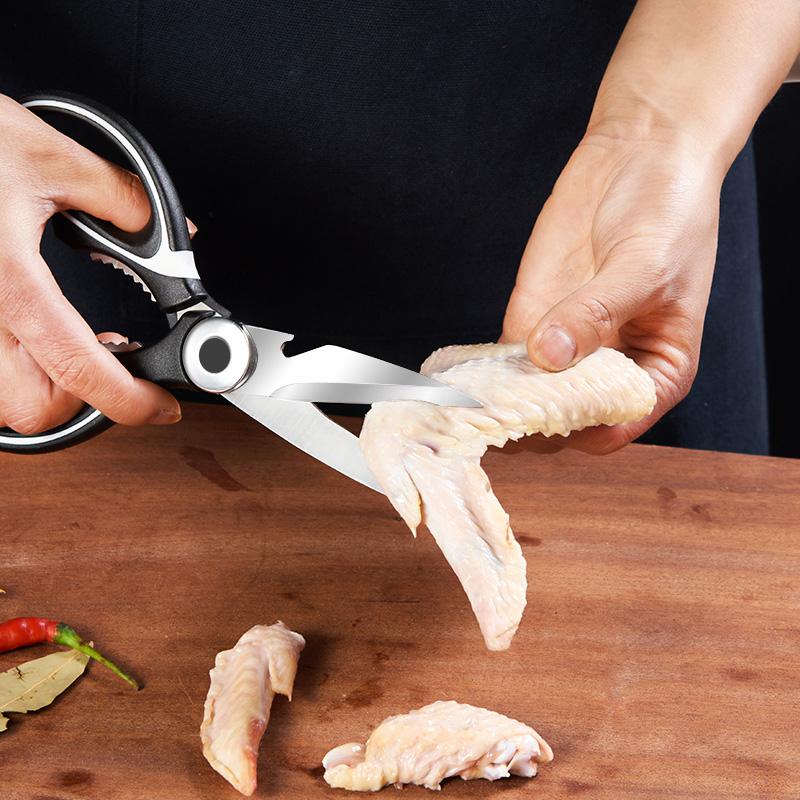 Kitchen Scissors Stainless Steel Multifunctional Kitchen Scissors Bone Scissors Chicken Wings Fish Killing Household