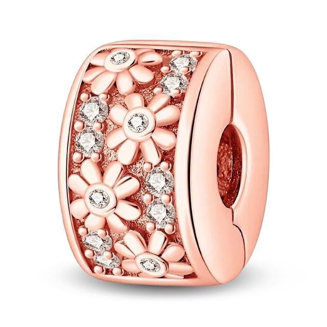 925 Sterling Silver Classic Flowers Love Beads Fit Bracelet Beads Pendant Colorful Women Jewelry DIY Gift 2024