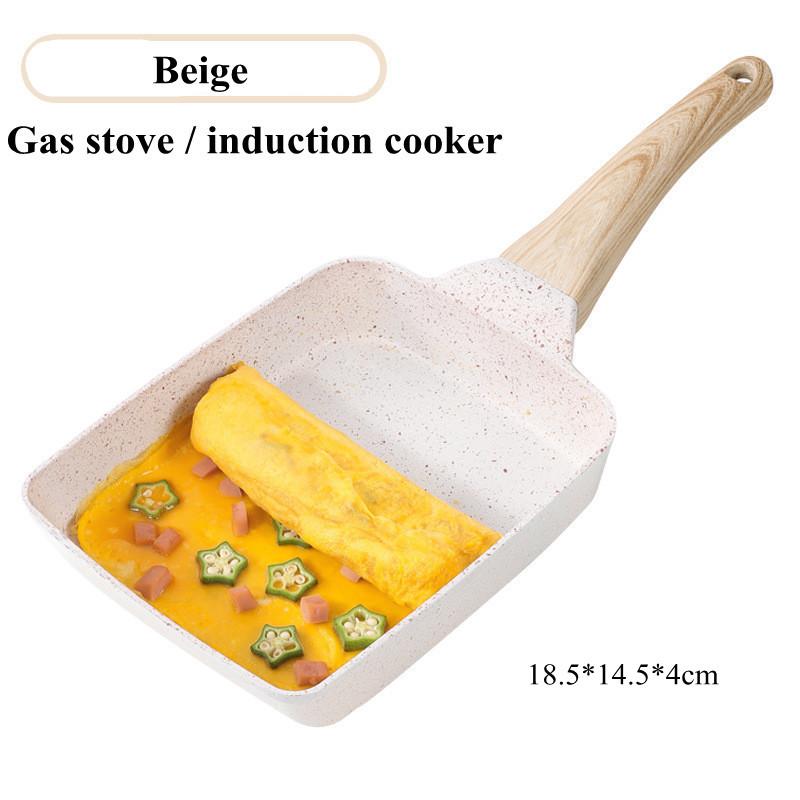 Квадратная антипригарная сковорода Tamagoyaki, сковорода Maifan Stone для омлета, блинов, яичных рулетов, кастрюль, кастрюли, кухонная утварь