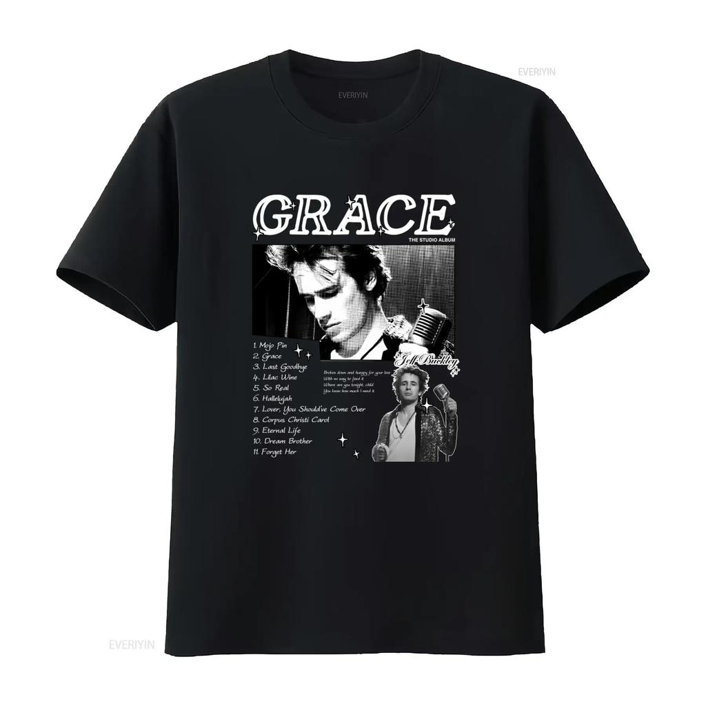 Jeff Buckley Grace Album Design T Shirt Merchandise Music Lover vintage Washed fashion Top For Everyday Wear designer clothes