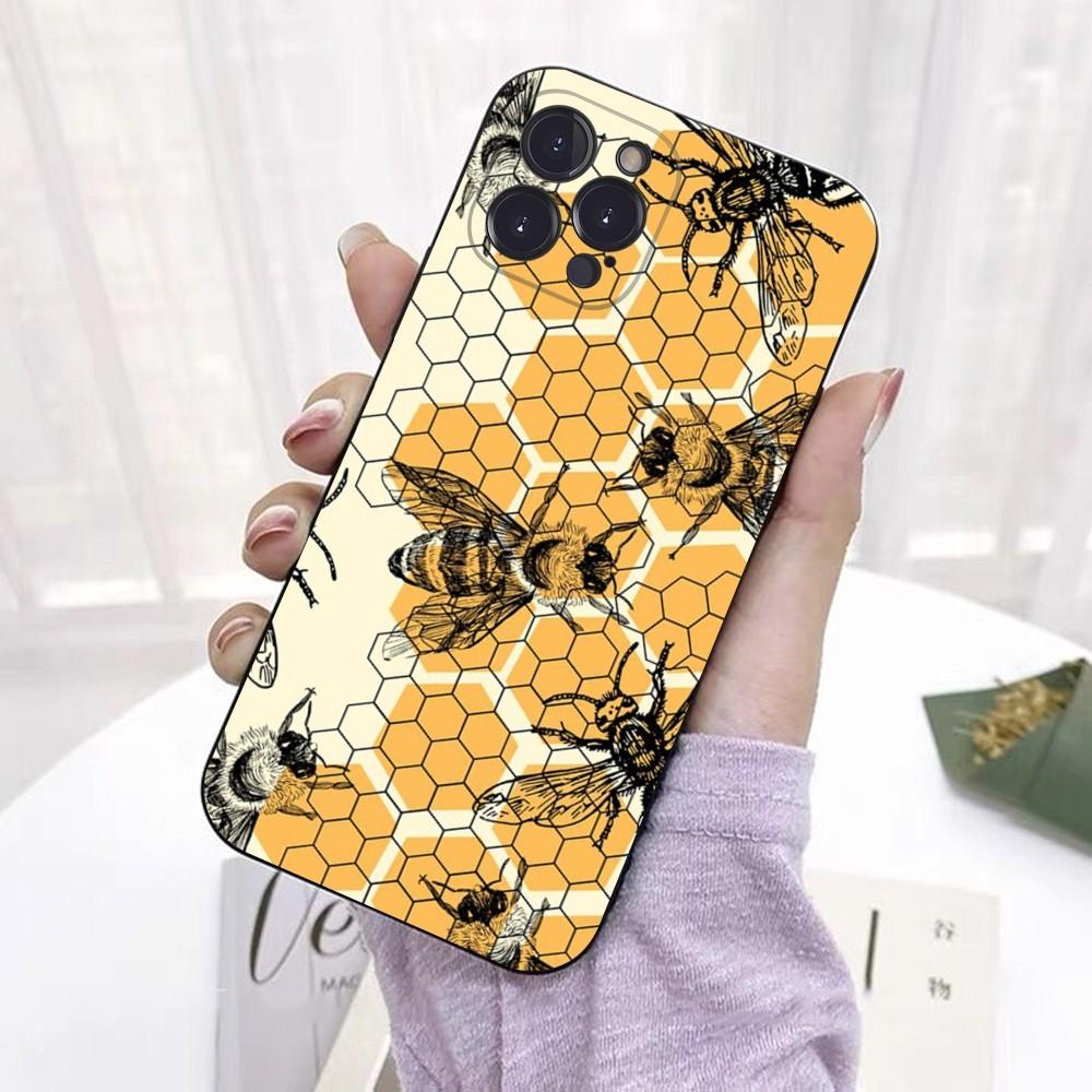 Чехол для телефона с принтом 'Пчелы' для iPhone 15 6 7 8 Plus 11 12 13 14 Pro SE 2020 MAX Mini X XS XR Задняя крышка Funda