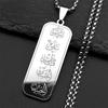 Gometric Medal Islamic Muslim Arabic Quran Verse Allah Necklace for Women Men Stainless Steel Gold Silver Color Amulet Jewelry