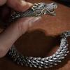 Trendy Loong Copper Bracelet Trendy Dragon Motifs Copper Bangles Stylish Wristband for Unique Style Statement