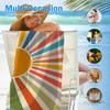 Boho Colorful Sun Sunshine Beach Towel, Sunrise Sunset Microfiber Beach Towels Oversized for Bathroom,Boho Quick Dry Travel Sand