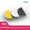 40 шт. Детали MOC 22888 Пластина Круглая с Полууглом 4 x 8 Совместимые Кирпичики DIY Сборка Строительные Блоки Частицы Детская Игрушка для Мозга Подарок
