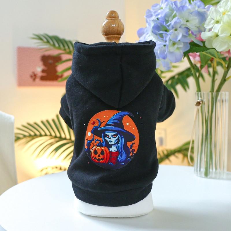 Костюм на Хэллоуин для кошки, рубашка с капюшоном, одежда для собаки, реквизит для фото, костюм, свитер для питомца