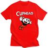 Custom Cuphead Tshirts for Unisex Short Sleeves T Shirt Fashion Cartoon Game T-shirt Loose Fit 100% Cotton Tees Gift Idea
