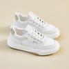 New Summer White Shoes for Female Students' Thick Sole Elevated Mesh Breathable Casual Shoes
