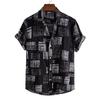 Men's Summer Floral Casual Short-sleeved Shirt Youth Thin Square Collar Cardigan