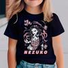 Футболки Клинок Рассекающий Демонов для Детей Аниме Мультфильм Короткий Рукав Мальчики Девочки Лето Kimetsu No Yaiba Топ Детская Одежда Подарки