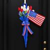3D  Independence Day Umbrella Decoration Wall Hanging American Flag Simulation Flower Festival Door And Window Decoration