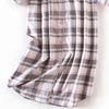 Lady Nightgown Heart Plaid Printing Turn-down Collar Single-breasted Knee Length with Chest Pocket Loose Nightdress Autumn Homewear Spring Sleepwear