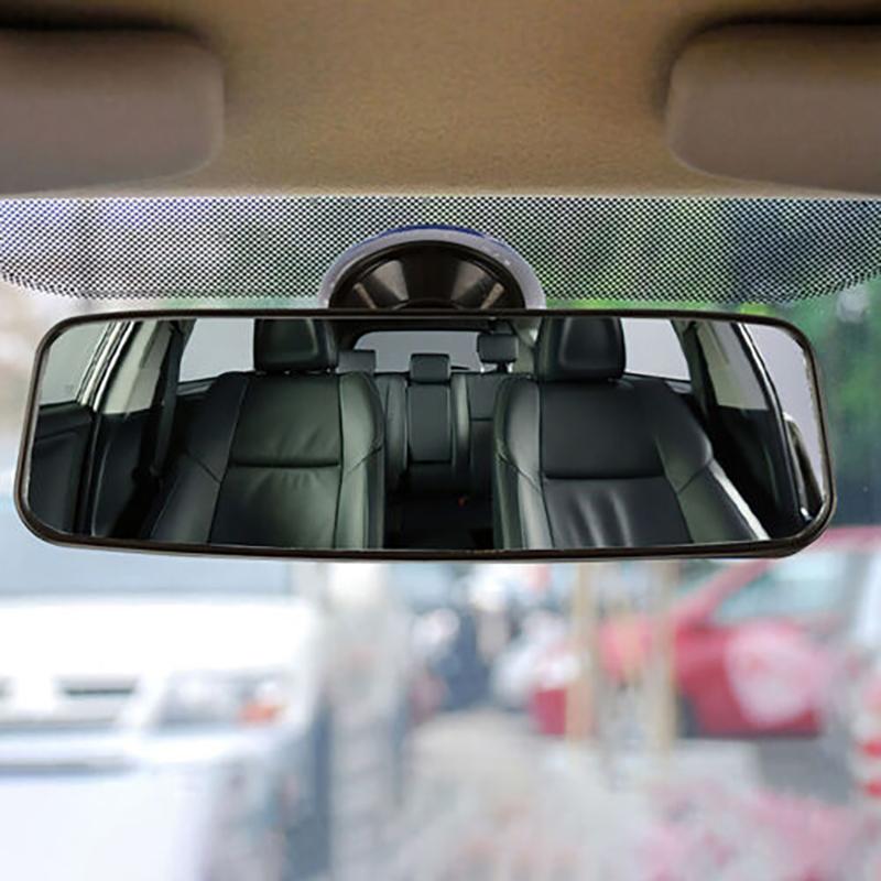 Rear View Mirror Glass Suction Cup Learner Driver Stick On Interior Wide Car