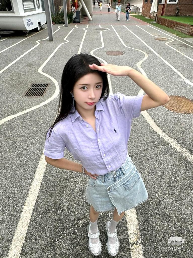 2025 Summer Ralph RL Little Pony Embroidered Pure Linen Goddess Short-Sleeved Shirt