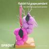 Grape Shaped Cartoon Plush Keychain Pendant Doll Toy For Bag Accessory Gift