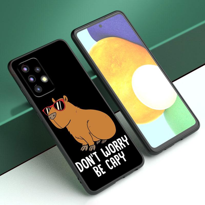 Cute Cartoon Capybara Case For Samsung A13 A22 A24 A32 A23 A25 A34 A35 A52S A53 A54 A55 A73 5G A12 A14 A15 A31 A33 A50 A51 A72