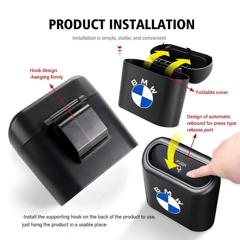 Universal Car Trash Can Storage Multifunctional Garbage Case For BMW Performance X1 M3 M6 F01 F02 E34 E36 E60 F10 F20 X6 YF6