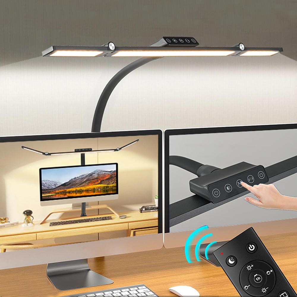 Светодиодная лампа для архитектора с полным спектром света, ухаживающая за глазами, 24 Вт, сверхъяркая, диммируемая, настольная лампа для компьютерного монитора с пультом дистанционного управления и датчиком движения