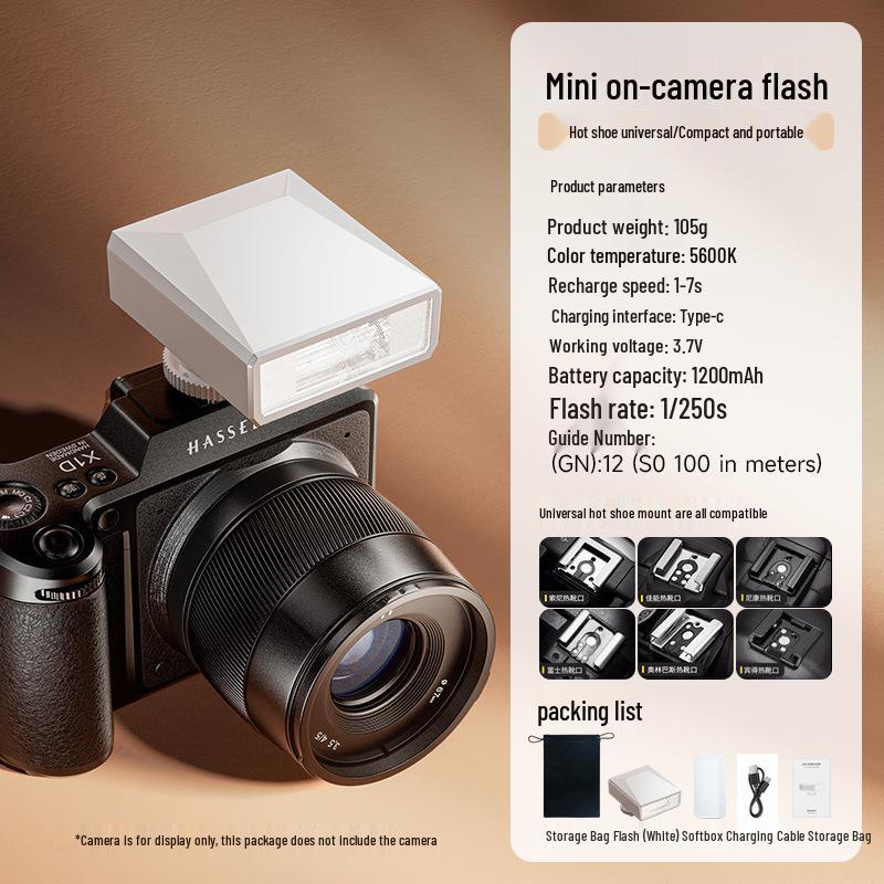 Универсальная мини-вспышка для установки на камеру для Sony, Fujifilm, Canon, Nikon, Panasonic.