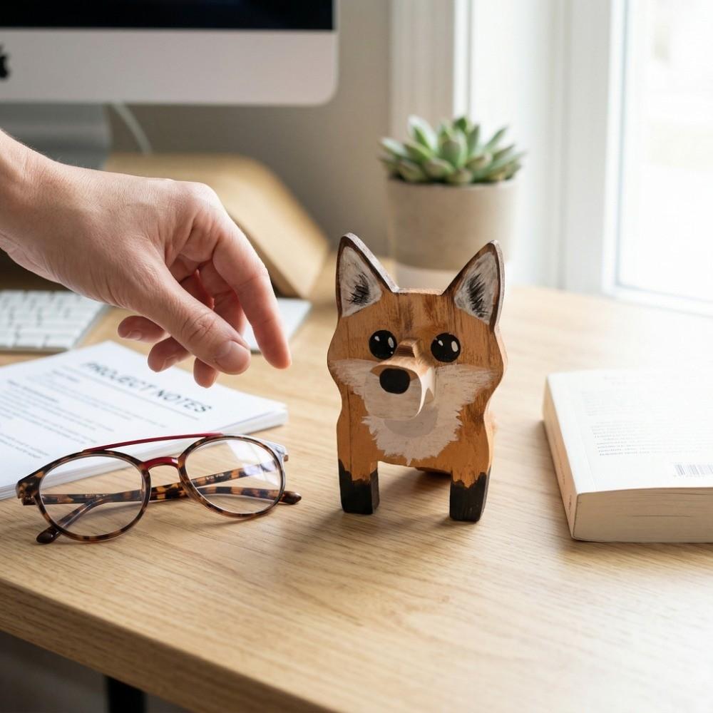 Wooden Glasses Display Stand Animal Shaped Desktop Rack Animal Eyeglass Holder Nightstand