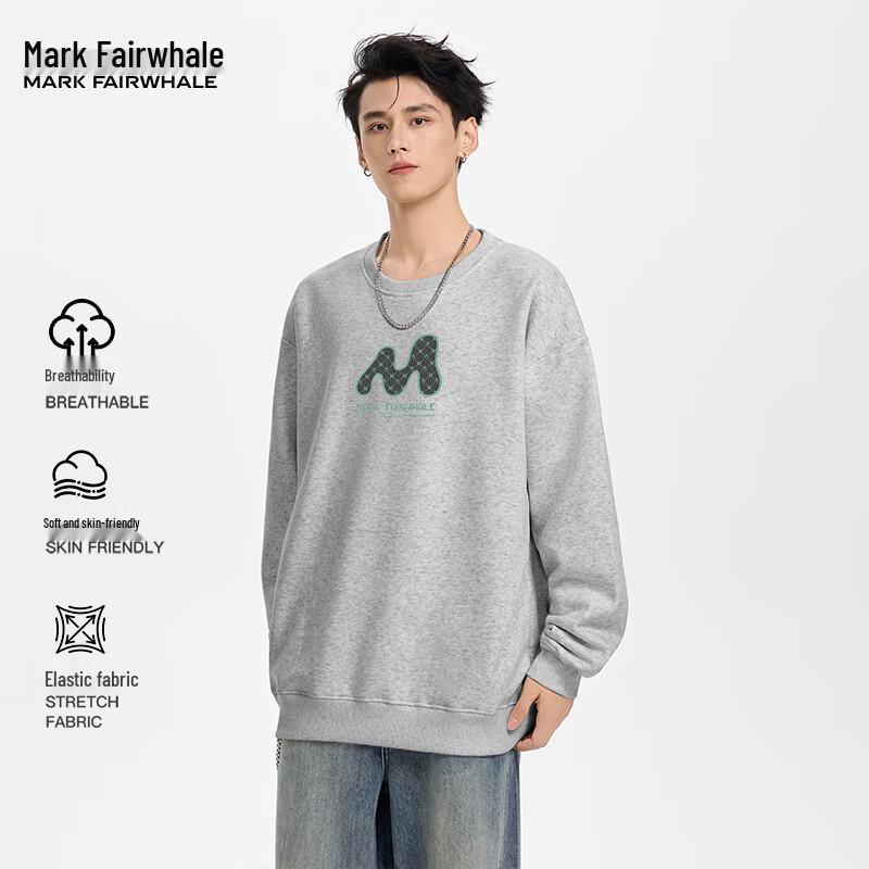 Mark Fairwhale Men's Relaxed Fit Round Neck Pullover Sweatshirt