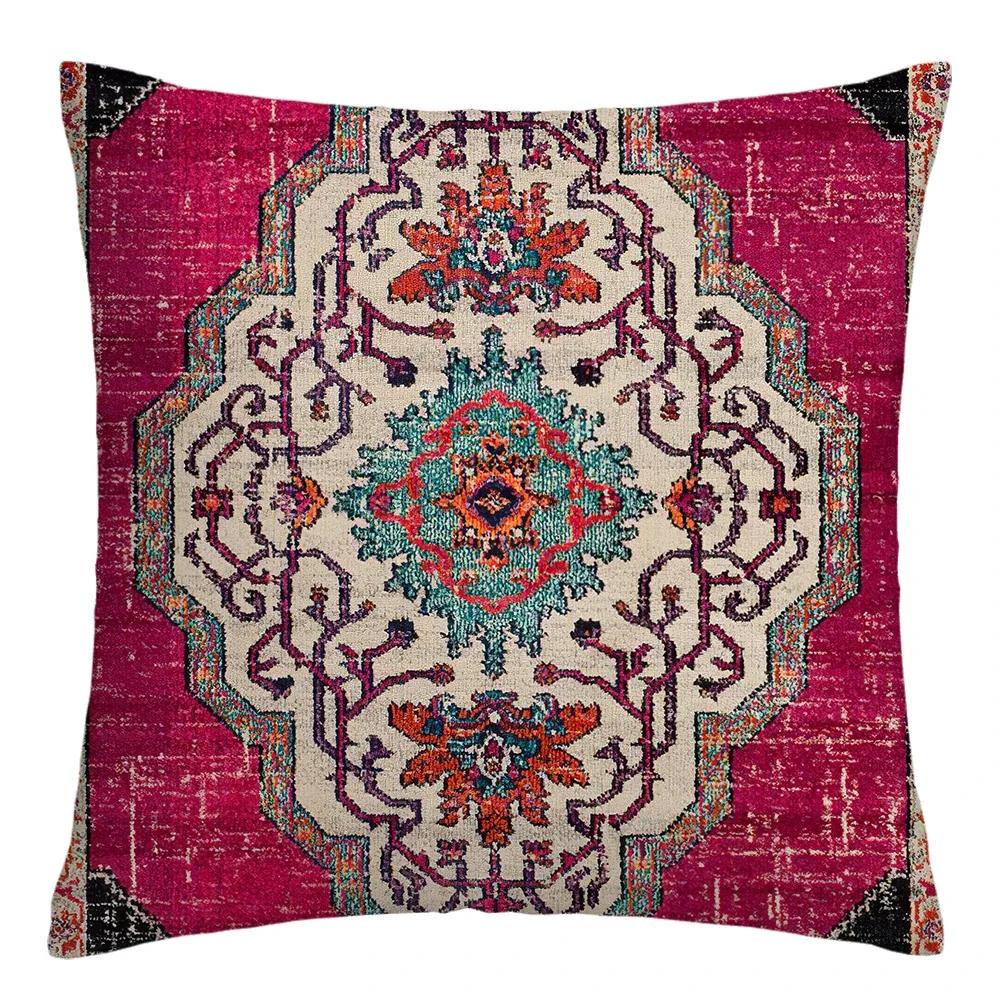 Moroccan Ethnic Cushion Cover, Short Plush Pillowcase 40x40 45x45 50x50 60x60, Sofa Decorative Cushion Cover, Home Decoration