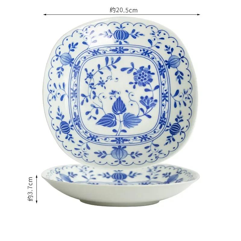 Керамические тарелки в стиле ретро в китайском стиле для ресторанов высокого класса в отелях, паста, изысканные блюда, рыбная тарелка, уникальная бытовая посуда