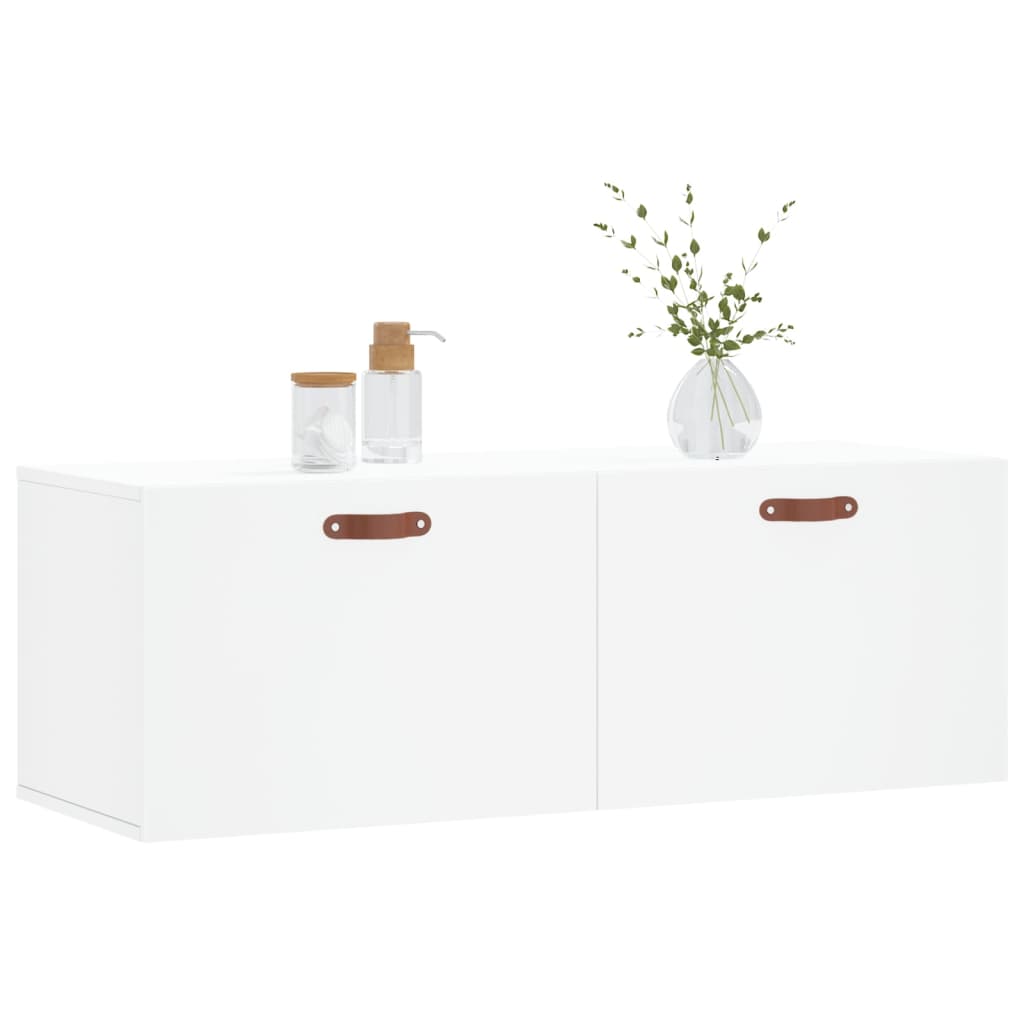 Wall Mounted Cabinet White 100 x 36.5 x 35 cm Particleboard