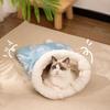 Cartoon Cat Nest Pocket Type Winter Cat Bed Cute Kitten Quilt Bed  for Cats Dogs