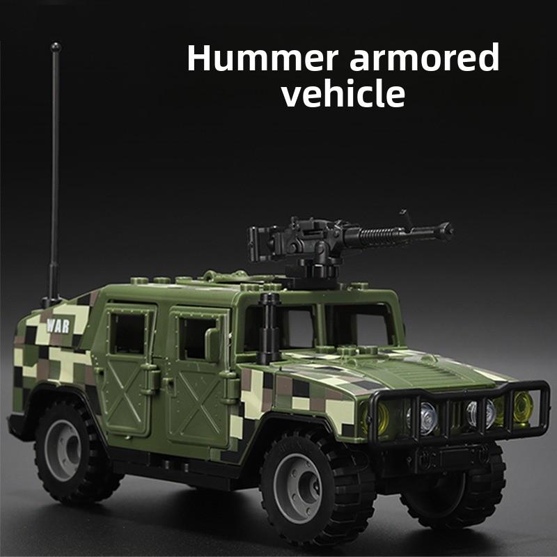 MOC Hummer бронированный автомобиль взрывозащищенный автомобиль сборная модель из строительных блоков игрушка внедорожник броня двойное переменное моделирование
