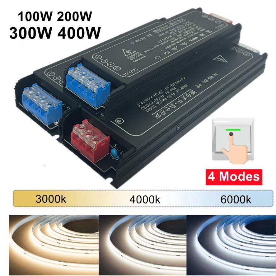 4 Modes Dimmable Power Supply 24V Lighting Transformers AC 180-264V 100W 200W 300W 400W for CCTV LED Strip Adapter Driver