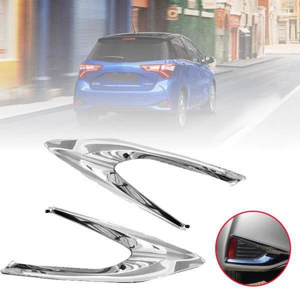 Car Rear Fog Lamp Shade Decorative Fog Lamp Frame Sticker Accessories for Toyota Yaris Cross VITZ 2018 2019JAS