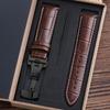 Ремешки для часов из натуральной коровьей кожи с коробкой WatchBand 4 мм 16 мм 18 мм 20 мм 21 мм 22 мм 24 мм Наручный ремешок Ремень Застежка-бабочка Браслет для часов
