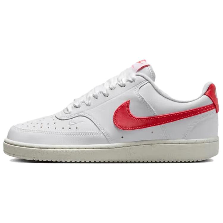Nike Court Vision Скользкие Устойчивые к истиранию Низкие Кеды для скейтборда Женские Белый Красный HV5246-100
