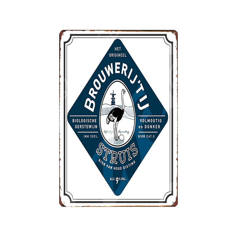 Голландское пиво BROUWERIJ’TIJ Винтажные металлические жестяные знаки Таблички Для Стены Бар Паб Искусство Кухня Кофе Домашний Декор 30X20СМ DU-9096B