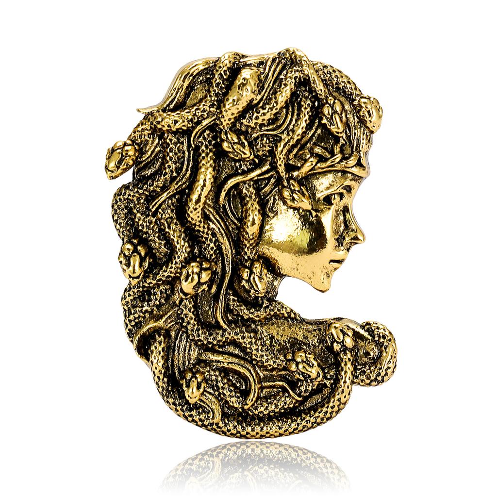 Vintage Creative Medusa Brooch, Personalized Clothing Pin Accessories Corsage