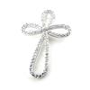 [N1550] - White 'Cross' Silver Pendant