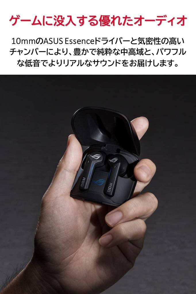 Asus ROG Cetra True Wireless Gaming Earphones Latency Noise Wireless Charging Case Up To 27 Hours of Battery IPX4 Black (Low Bluetooth, Cancelling,