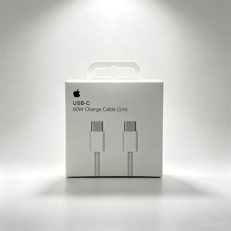 Оригинальный кабель Apple 60 Вт USB-C на USB-C для быстрой зарядки, 1 м, плетеный, Type C, с защитой Smart Chip, совместим с CarPlay, для iPhone, Samsung