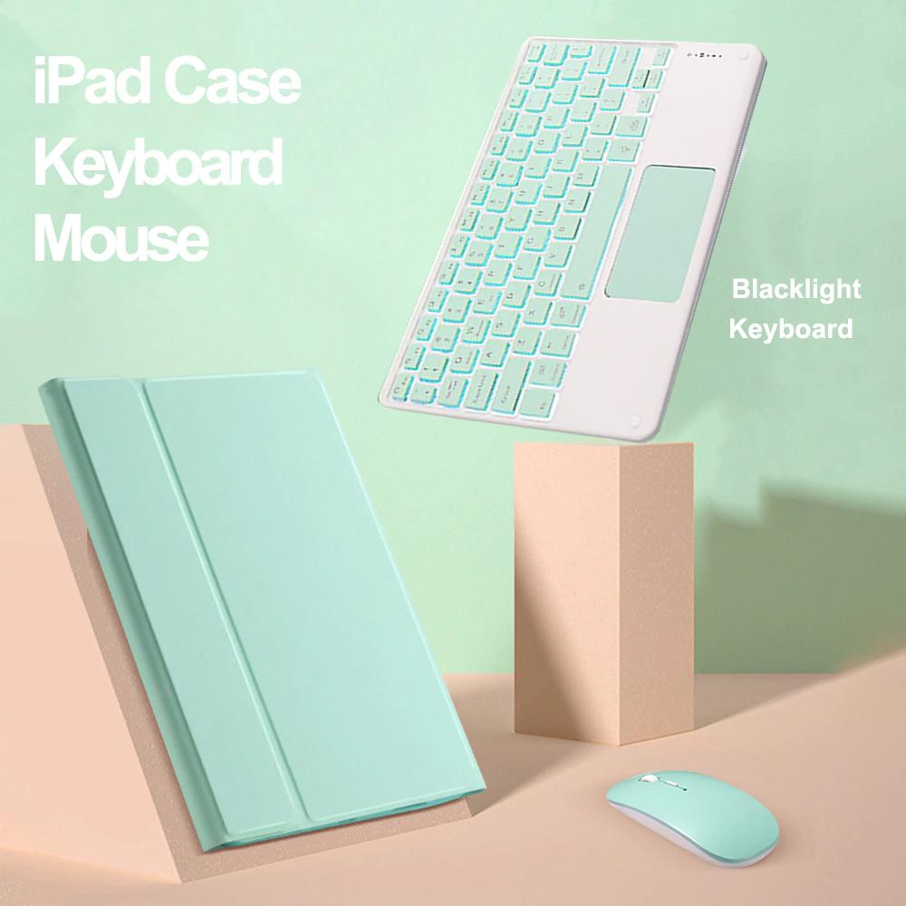 Case Keyboard For iPad Air Pro 11 13 2024,For iPad 10.2 7/8/9th 10th Generation Air 4 5 Pro 11 12.9 Cover With Backlit Keyboard